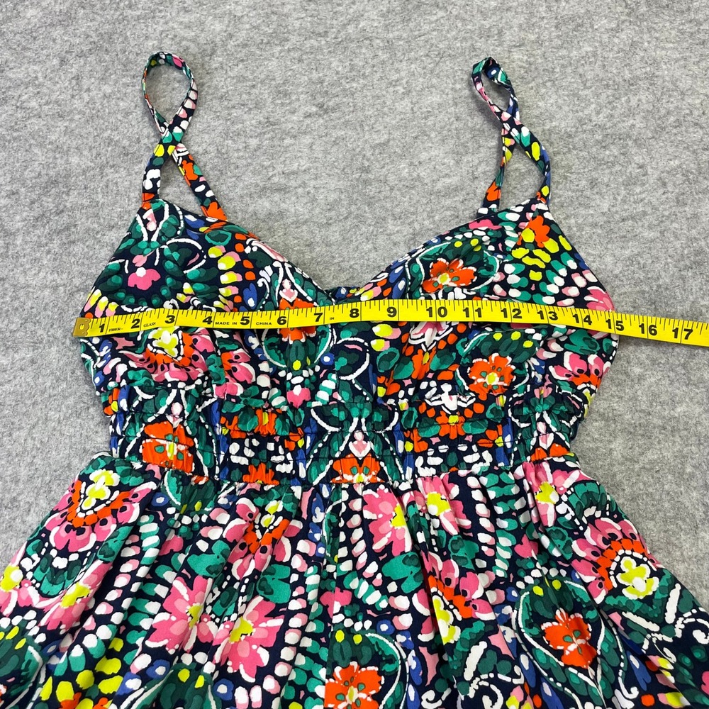 Old Navy Womens Small Floral Paisley Maxi Dress V-Neck Smocked Waist Cutout Back - Picture 13 of 15